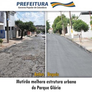 Mutirão no parque glória, em Catanduva