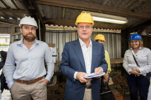 O Governador de São Paulo visita as obras do Hospital dos Estivadores em Santos. - Santos 01/10/2015 - Foto: Eduardo Saraiva/A2IMG
