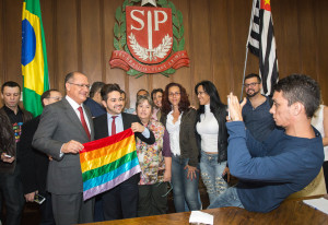 O Governador do Estado de São Paulo, durante  evento Comemorativo aos 14 Anos da Lei 10.948/2001 e Anúncio de Reformulações do RDO  para Atendimento ao Público LGBT . Data: 05/11/2015. Local: São Paulo/SP.  Foto: Ciete Silvério/A2img